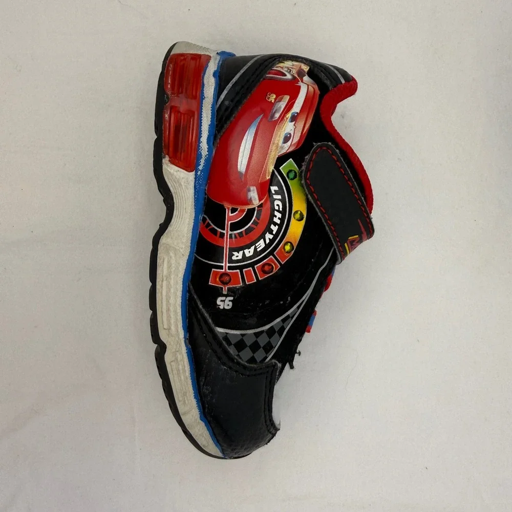 Disney Pixar Cars‎ Lightning McQueen Toddler Sneakers Black Red Size 6 Toddler